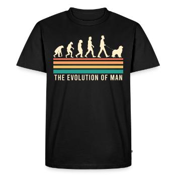 Terre-Neuve EVOLUTION Newfie Propriétaire de chien - T-shirt Premium bio Homme - noir - Devant - Nico (187cm)