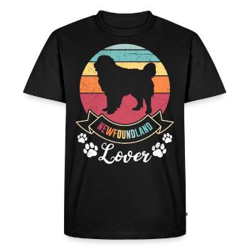 Propriétaire de chien Newfie NEWFOUNDLAND LOVER - T-shirt Premium bio Homme - noir - Devant - Nico (187cm)