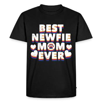 Terre-Neuve MEILLEURE MAMAN NEWFIE DE TOUS LES TEMPS Terre-Neuve - T-shirt Premium bio Homme - noir - Devant - Nico (187cm)