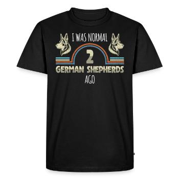 berger allemand était normal il y a 2 bergers - T-shirt Premium bio Homme - noir - Devant - Nico (187cm)