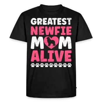 Terre-Neuve GREATEST NEWFIE MOM ALIVE Drôle - T-shirt Premium bio Homme - noir - Devant - Nico (187cm)