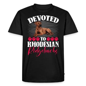 Ridgebacks DEVOTED TO RHODESIAN RIDGEBACKS - Men's Premium Organic T-Shirt - black - Front - Nico (187cm)