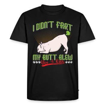 Frenchie n’a pas pété mes fesses t’a soufflé un baiser Dogs - T-shirt Premium bio Homme - noir - Devant - Nico (187cm)