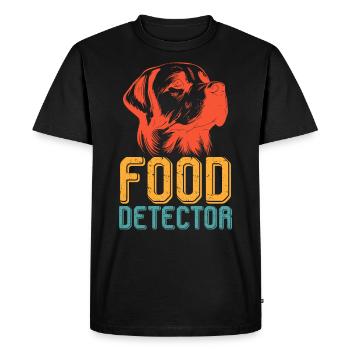 Labrador FOOD TRACKER Funny Labrador - Men's Premium Organic T-Shirt - black - Front - Nico (187cm)