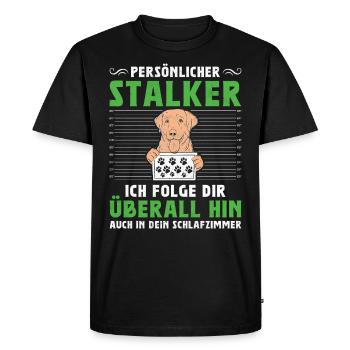 Propriétaire du Labrador PERSONAL STALKER Drôle - T-shirt Premium bio Homme - noir - Devant - Nico (187cm)