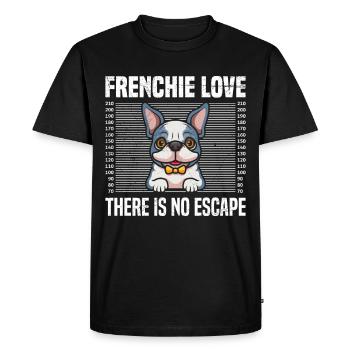 Frenchie Love Il n’y a pas d’échappatoire Sweet French - T-shirt Premium bio Homme - noir - Devant - Nico (187cm)
