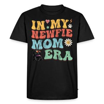 Terre-Neuve Dogs ENFIN UNE NEWFIE MAMA - T-shirt Premium bio Homme - noir - Devant - Nico (187cm)