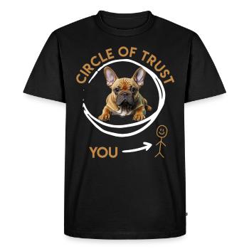French Bulldog Trust Funny - Men's Premium Organic T-Shirt - black - Front - Nico (187cm)