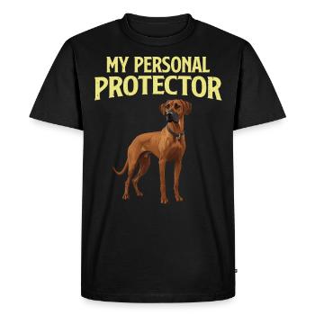 Ridgeback Dog MY PERSONAL PROTECTOR Funny - Men's Premium Organic T-Shirt - black - Front - Nico (187cm)
