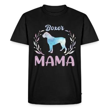 BOXER MOM Boxer allemand Chien Maman Boxer Boxer - T-shirt Premium bio Homme - noir - Devant - Nico (187cm)