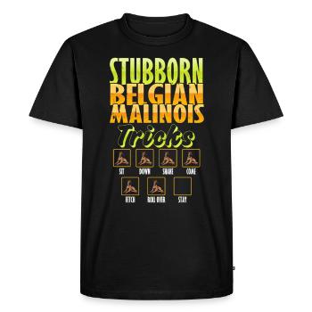 Berger Belge TÊTU BELGE MALINOIS - T-shirt Premium bio Homme - noir - Devant - Nico (187cm)