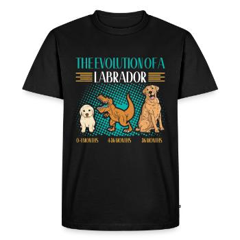 EVOLUTION OF A LABRADOR RETRIEVER owner - Men's Premium Organic T-Shirt - black - Front - Nico (187cm)