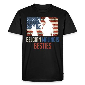 Chien de berger belge BESTIES MALINOIS BELGES - T-shirt Premium bio Homme - noir - Devant - Nico (187cm)