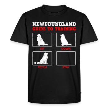 Propriétaire de Newfie TERRE-NEUVE GUIDE DE FORMATION - T-shirt Premium bio Homme - noir - Devant - Nico (187cm)