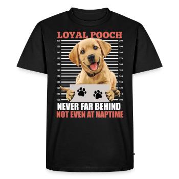 Labrador Lover FIDÈLE COMPAGNON Labrador - T-shirt Premium bio Homme - noir - Devant - Nico (187cm)
