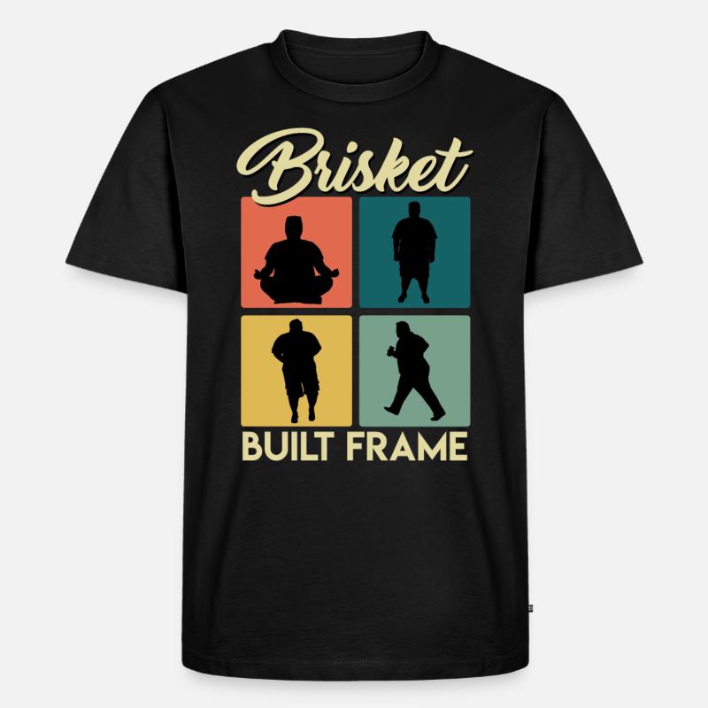 Fleischfresser BISKET BUILT FRAME BBQ - Männer Premium Bio T-Shirt - Schwarz