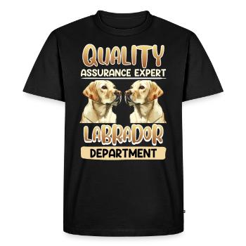 Chien Labrador QUALITÉ LABRADOR DÉPARTEMENT Drôle - T-shirt Premium bio Homme - noir - Devant - Nico (187cm)