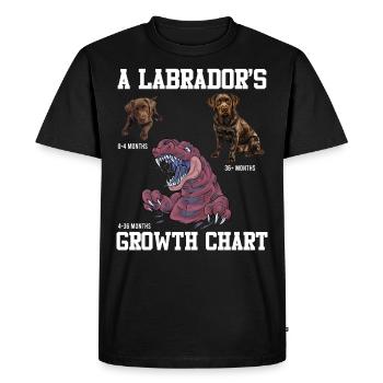 Labrador Lovers Labrador GROWTH CHART - Men's Premium Organic T-Shirt - black - Front - Nico (187cm)