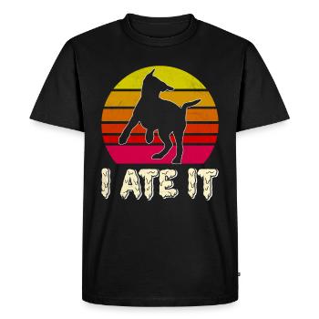 Labrador I ATE IT Labrador Retriever Funny - Men's Premium Organic T-Shirt - black - Front - Nico (187cm)