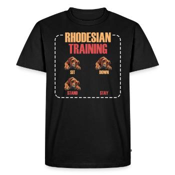 Rhodesian Training Rhodesian Ridgeback Owner - Men's Premium Organic T-Shirt - black - Front - Nico (187cm)