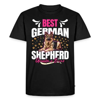 Grand-mère chien MEILLEURE GRAND-MÈRE BERGER ALLEMAND - T-shirt Premium bio Homme - noir - Devant - Nico (187cm)