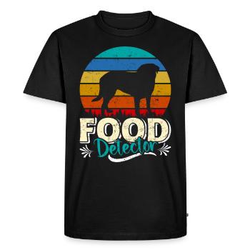 Labrador Vintage FOOD DETECTIVE Dog Owner - Men's Premium Organic T-Shirt - black - Front - Nico (187cm)