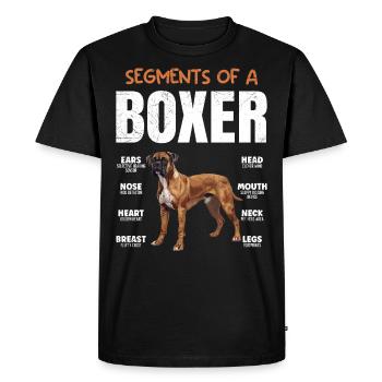 German Boxer COMPONENTS OF A BOXER Funny - Men's Premium Organic T-Shirt - black - Front - Nico (187cm)