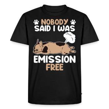 French Bulldog Nobody Said I Was Emission - Men's Premium Organic T-Shirt - black - Front - Nico (187cm)