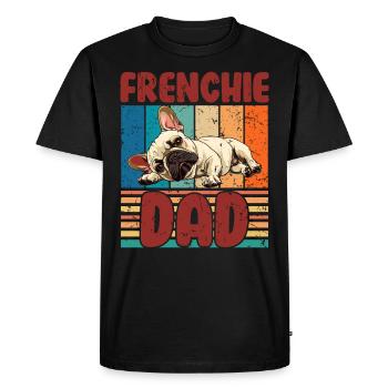Frenchie DAD French Bulldog Lover - Men's Premium Organic T-Shirt - black - Front - Nico (187cm)