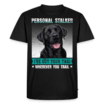 Labrador Lover Personal Stalker Labrador - T-shirt Premium bio Homme - noir - Devant - Nico (187cm)