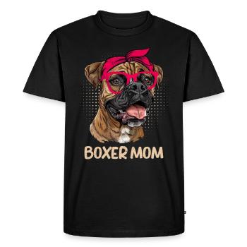 BOXER MOM Boxer allemand Chien Maman Boxer Boxer - T-shirt Premium bio Homme - noir - Devant - Nico (187cm)