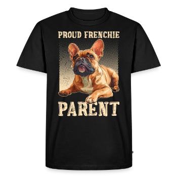 Bouledogue français Fier parent Frenchie - T-shirt Premium bio Homme - noir - Devant - Nico (187cm)