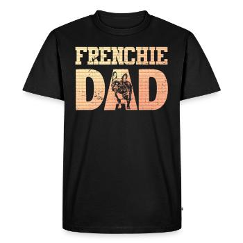 Frenchie DAD French Bulldog Lover - Men's Premium Organic T-Shirt - black - Front - Nico (187cm)