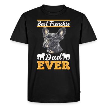 Bouledogue français MEILLEUR PAPA FRENCHIE DE TOUS LES TEMPS - T-shirt Premium bio Homme - noir - Devant - Nico (187cm)