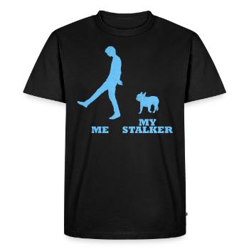 Propriétaire des Bulldogs ME MY STALKER Français - T-shirt Premium bio Homme - noir - Devant - Nico (187cm)