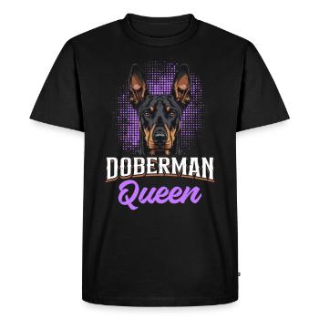 DOBERMAN QUEEN Doberman Propriétaire de chien Cool - T-shirt Premium bio Homme - noir - Devant - Nico (187cm)