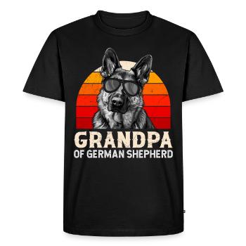 Berger Allemand Fan Marchandise Grand-père de Berger Allemand - T-shirt Premium bio Homme - noir - Devant - Nico (187cm)