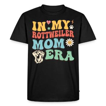 Rottweiler À L’ÉPOQUE DE MA MÈRE ROTTWEILER Propriétaire de chien - T-shirt Premium bio Homme - noir - Devant - Nico (187cm)