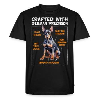 Doberman FABRIQUÉ AVEC DES LUSTIGES DE PRISION ALLEMANDE - T-shirt Premium bio Homme - noir - Devant - Nico (187cm)