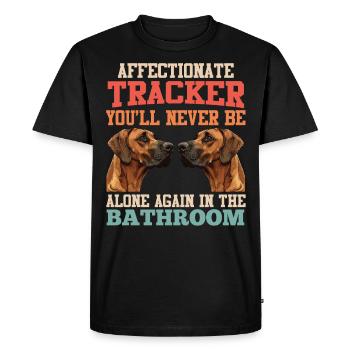 Propriétaire de Rhodesian Ridgeback AFFECTUEUX TRACKER - T-shirt Premium bio Homme - noir - Devant - Nico (187cm)