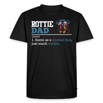 ROTTIE DAD Propriétaire de Rottweiler Ami Rottweiler - T-shirt Premium bio Homme - noir - Devant - Nico (187cm)