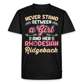 Ridgeback NE VOUS TENEZ JAMAIS ENTRE UNE FILLE ET ELLE - T-shirt Premium bio Homme - noir - Devant - Nico (187cm)