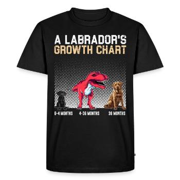 Labrador GROWTH CHART Labrador Owner Funny - Men's Premium Organic T-Shirt - black - Front - Nico (187cm)