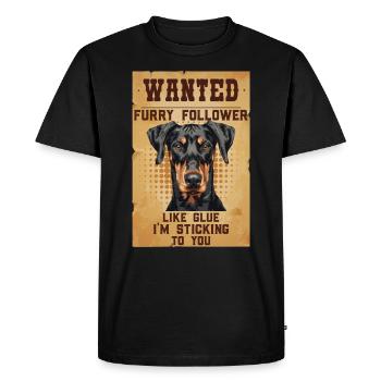 Doberman WANTED Dog Owners Dobermans - Men's Premium Organic T-Shirt - black - Front - Nico (187cm)