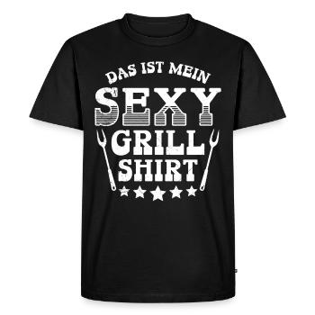 Griller C'est ma chemise de grill sexy, maître du grill - T-shirt Premium bio Homme - noir - Devant - Nico (187cm)