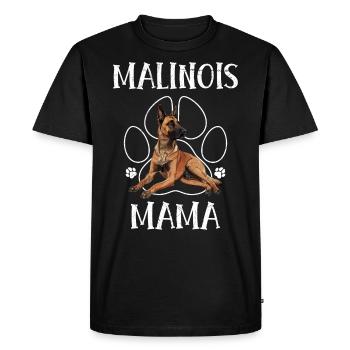 MALINOIS MAMA Propriétaire de chien belge - T-shirt Premium bio Homme - noir - Devant - Nico (187cm)