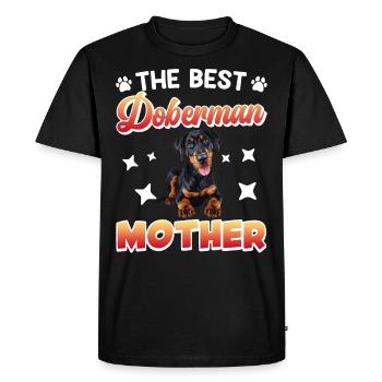 Doberman Femmes MEILLEURE MÈRE DOBERMAN Drôle - T-shirt Premium bio Homme - noir - Devant - Nico (187cm)
