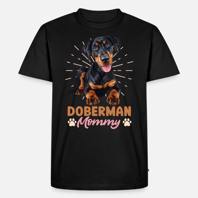 DOBERMANN MUTTI Hundebesitzer Dobermänner - Männer Premium Bio T-Shirt - Schwarz