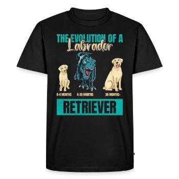 EVOLUTION OF A LABRADOR RETRIEVER owner - Men's Premium Organic T-Shirt - black - Front - Nico (187cm)