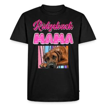 RIDGEBACK MAMA Rhodesian Ridgeback Dog Mom - Men's Premium Organic T-Shirt - black - Front - Nico (187cm)